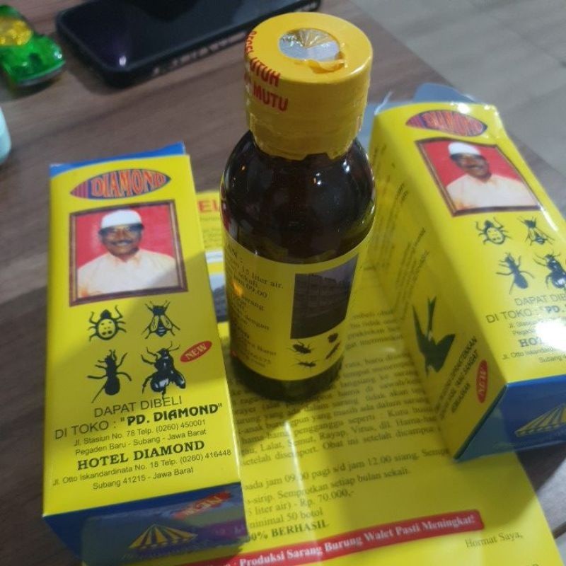 Diamond Kaca Obat Pembasmi Hama Walet Botol Kaca Walet | Diamond | Obat Diamond | Obat Diamond Kaca 