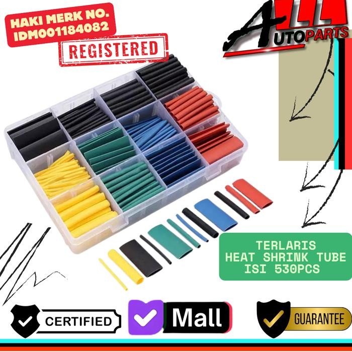 

Selongsong Bakar Insulator Selang Isolasi Bakar Heatshrink Tube 530pcs