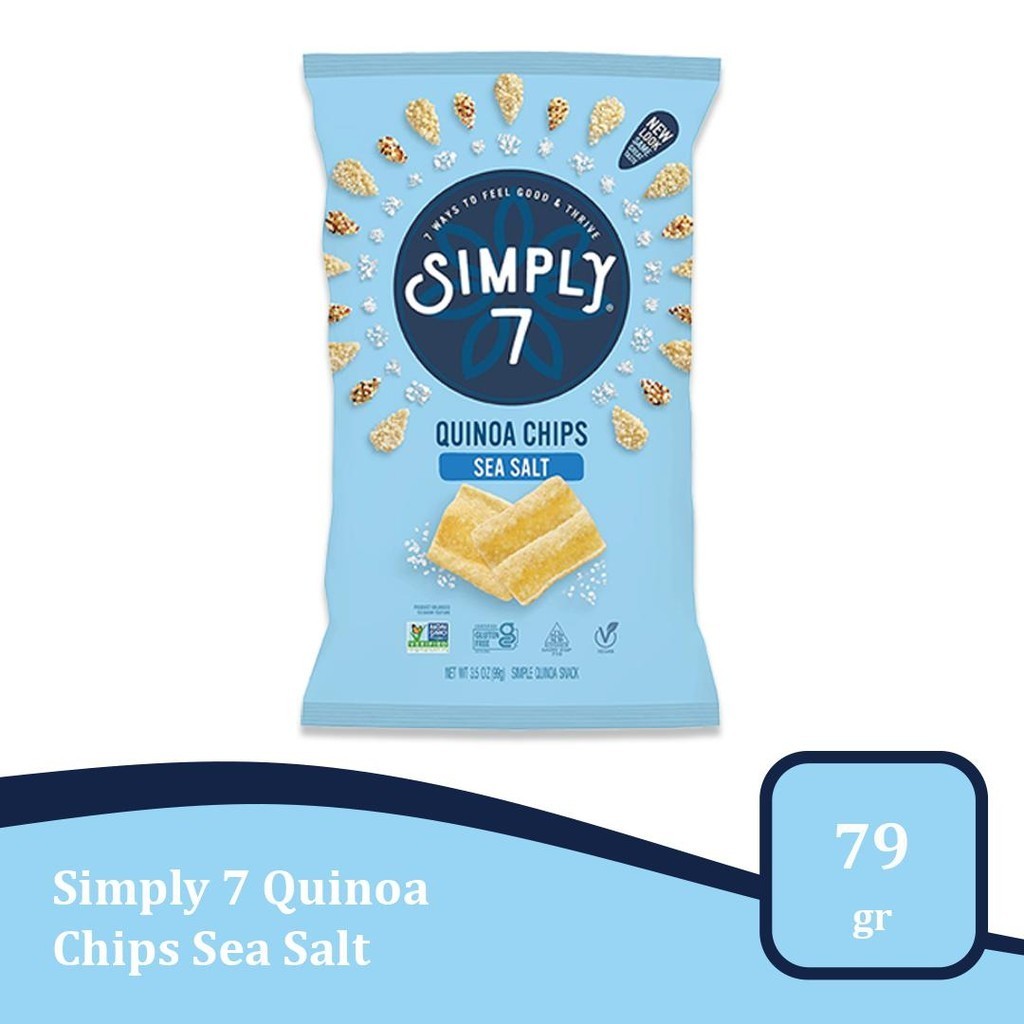 

Simply 7 Quinoa Chips Sea Salt 79gr - Cemilan Import USA