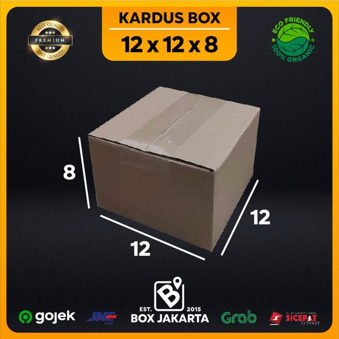 

KARDUS BOX uk 12x12x8 CM Kotak Packaging Corrugated SHEET POLOS