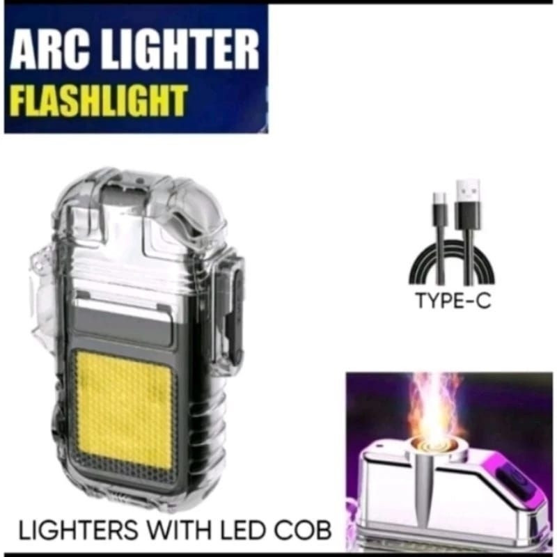 Korek Api Elektrik Elektrik Korek + Senter Emergency Lampu Korek Elektrik Gantungan Kunci