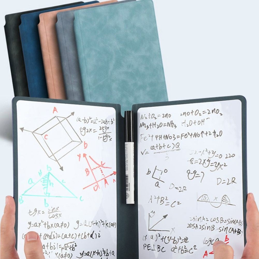 

Portable Reusable Erasable Leather Weekly Planner Writing Board With Whiteboard Pen Erasing Cloth Whiteboard Notebook Memo Pad