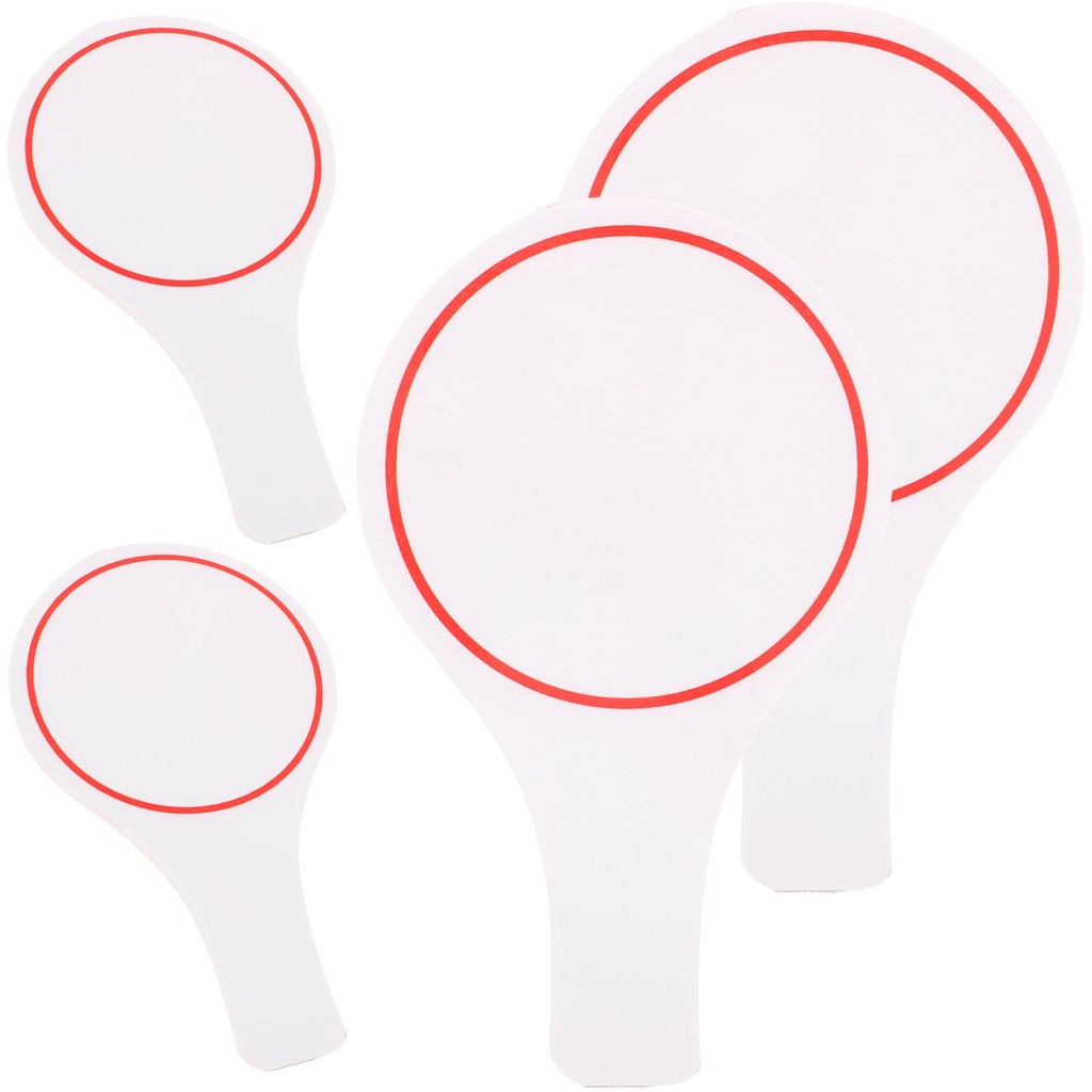 

4pcs Scoreboard 15x25cm Single Side Erasable Writing Blank Board Judges Voting Paddles Handheld Whiteboards Student Foam