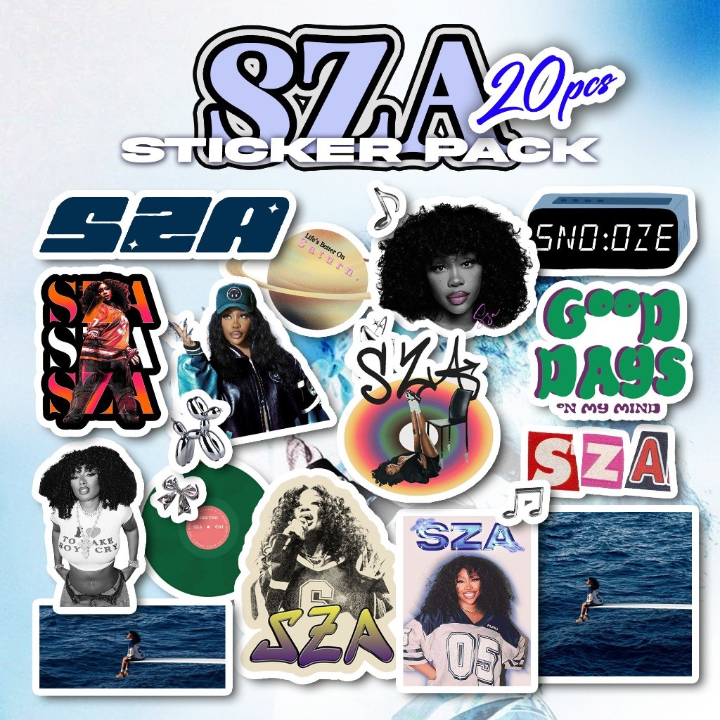 

Stiker SZA Music Artist Pack | Stiker Tahan Air Anti Luntur
