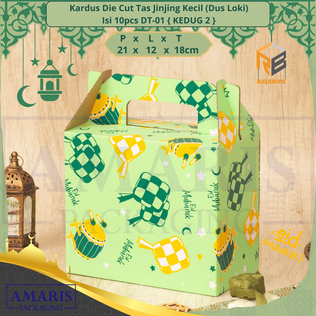 

DT-01 Kardus Die Cut Tas Jinjing Isi 10 Pcs RajaBox Packaging