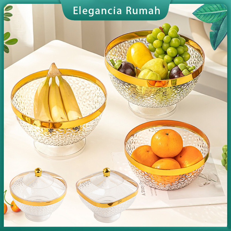 Wadah Saji Piring Buah Rak Buah/Nampan Penyimpanan Dengan Tutup Transparan Untuk Buah Dan Roti/ Tudu