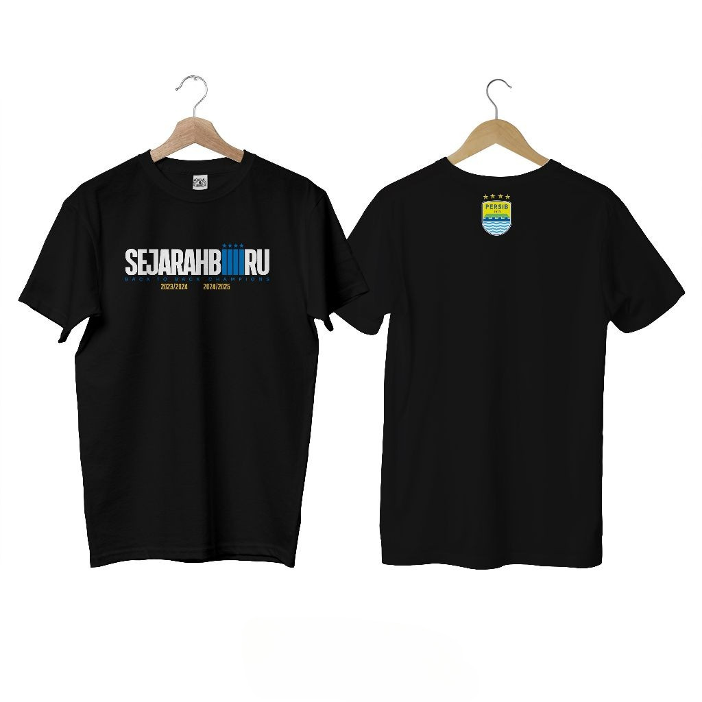 Kaos Distro Persib Sejarah Biru / Baju Sejarah Biru Persib Juara Bahan Cotton Combed 24s