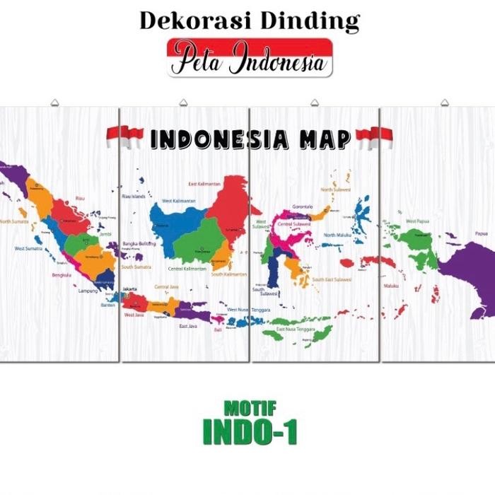Peta Indonesia Dekorasi Dinding Sekolah Kelas Rumah/ Peta Indonesia/ Hiasan Dinding/ Pajangan Dindin
