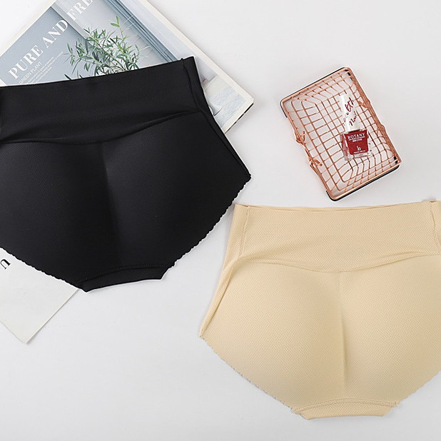 Sunly  PW189 Celana Dalam Busa Pinggul Wanita CD Busa Perempuan Cewek Bahan Nyaman Polos Warna Krim 