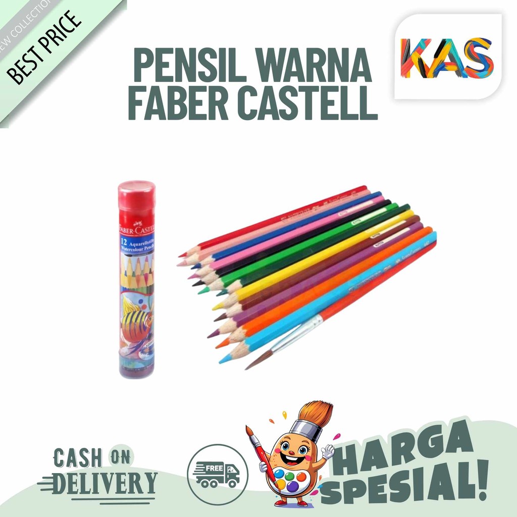 

Pensil Warna Faber Castell 12 L Water Colour TR 115912 Termurah
