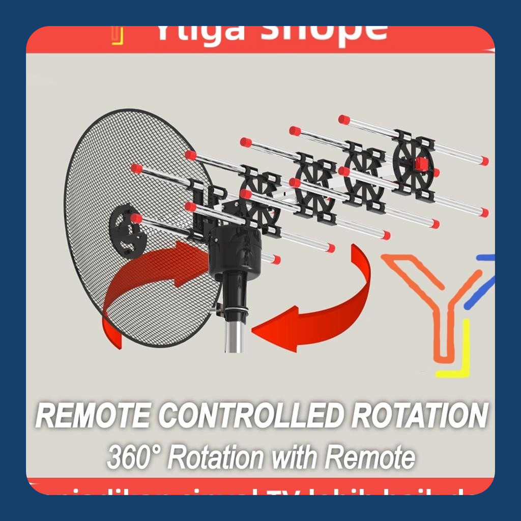 Antena TV digital Outdoor / Luar + Remote + Booster TV