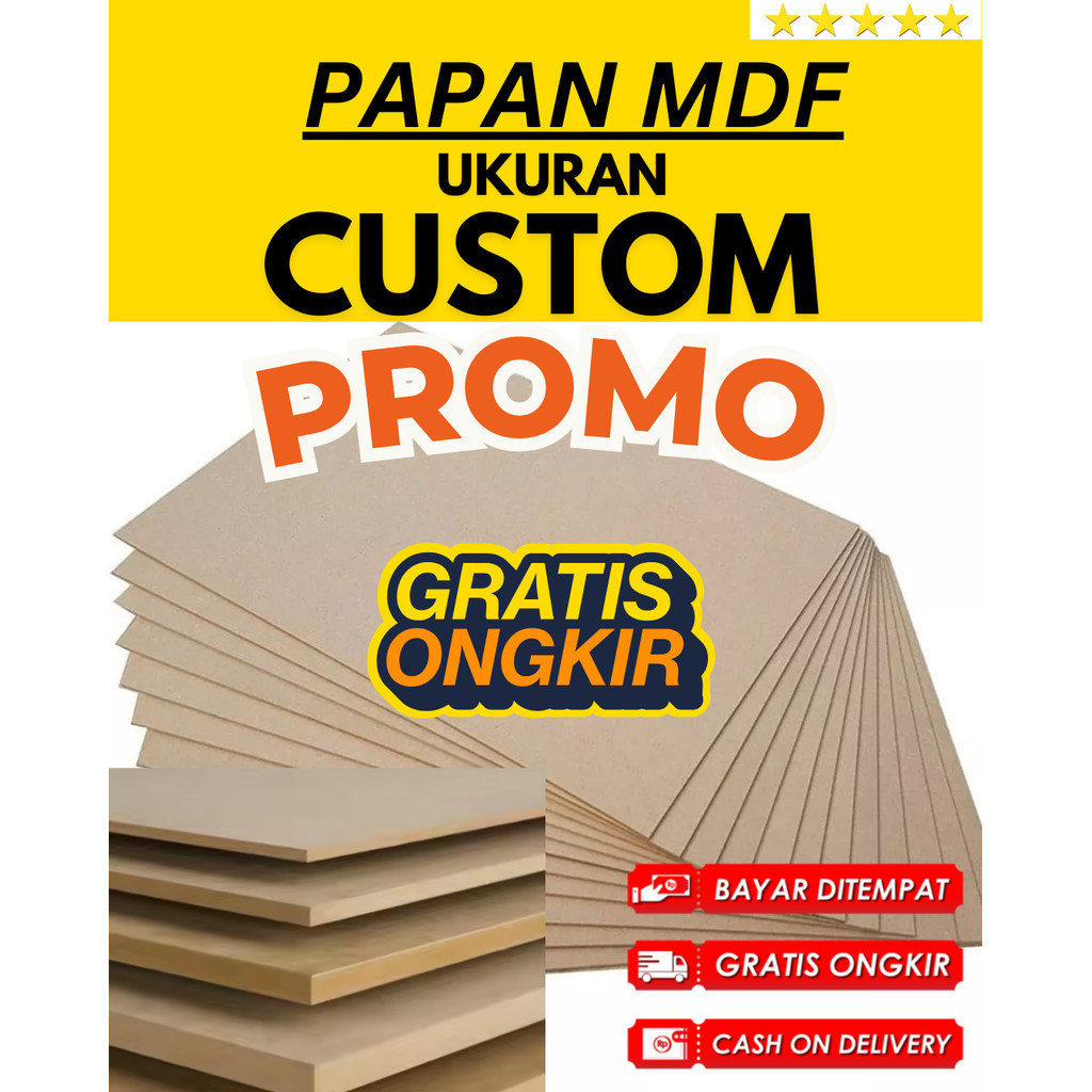 CUSTOM POTONG MDF BOARD 5MM / PAPAN MDF 5 MM