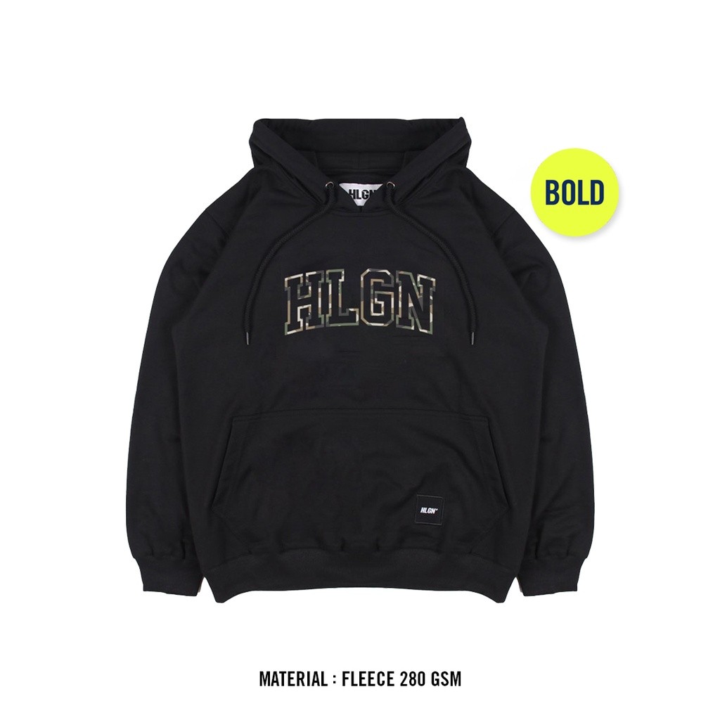HOOLIGANS Hoodie Bold HLGN Camo - Black