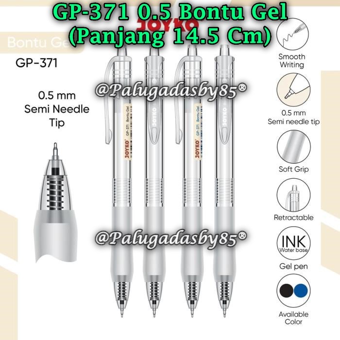 

(1 Pak/12) GROSIR Gelpen JOYKO GP-371 Bontu Gel 0.5 mm / Gel Pen Pulpen Pena Joyko GP-371 (Pak/12)