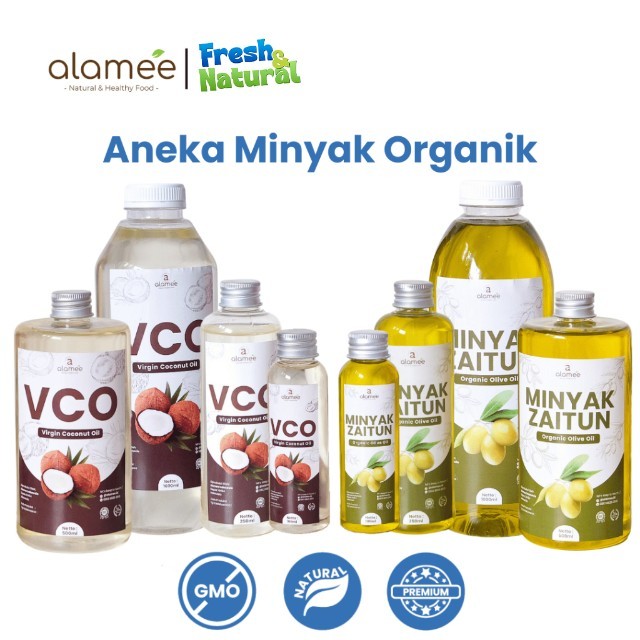 

ALAMEE Virgin Coconut Oil Minyak Zaitun Kelapa Murni Extra VCO Dapat Di minum Di masak Organik 1L fresh and natural