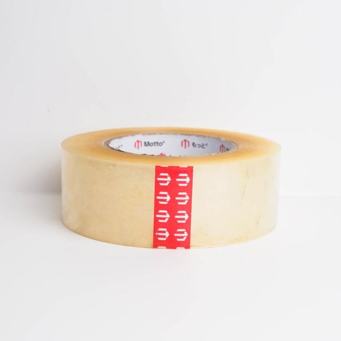 

Lakban 45mm x 200 Yard Bening - Slop (6 Pcs) - Motto OPP Tape - Bening