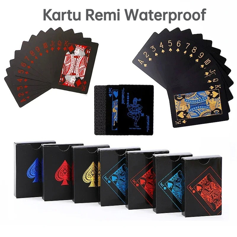 Kartu Remi Poker Waterproof Anti Air Anti Sobek Plastik PVC Poker Blackjack Card Premium - COD