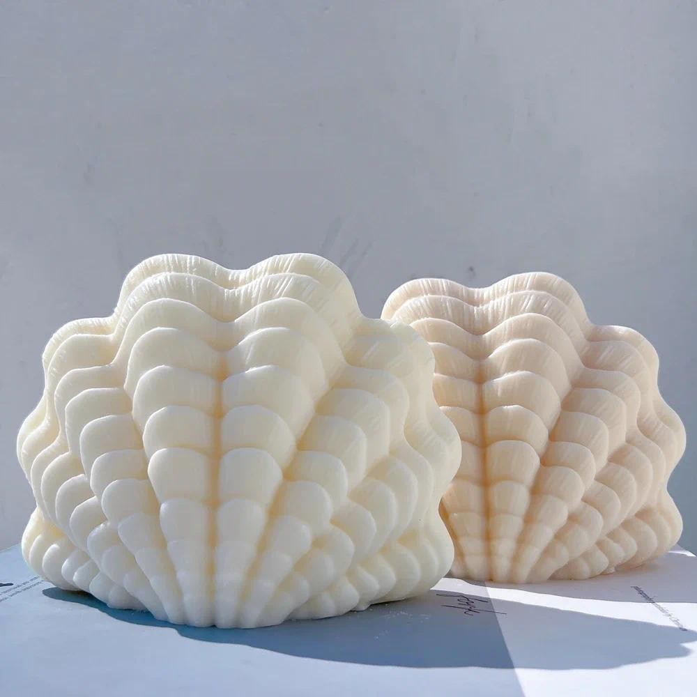 

Aesthetic Decor Beach Shell Silicone Mold Ocean Shell Candle Mold Modern Home Decorative Seashell Wax Mould