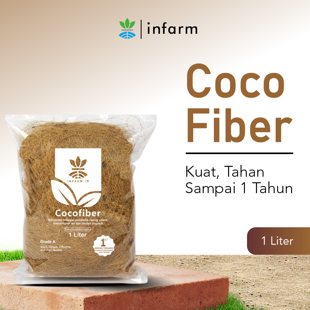 INFARM - Cocofiber dari Serabut Kelapa 1 liter Tanah Tanaman Serabut Kelapa Halus Cocok Untuk Tanam 