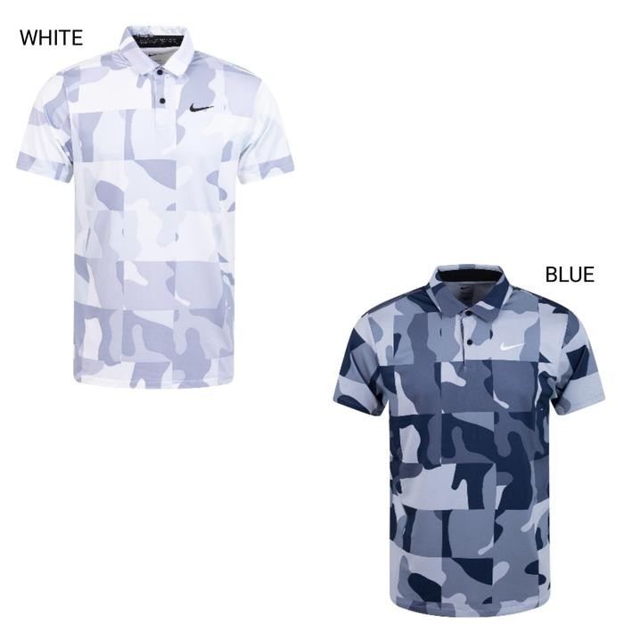 POLO SHIRT GOLF NiKE PRO COMBAT KAOS PRIA KERAH OLAHRAGA IMPOR - BLUE, L