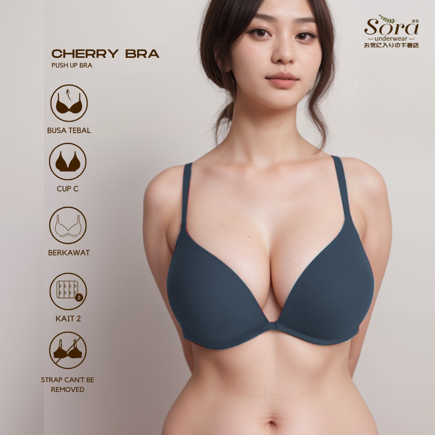 push up bra bh beha pakaian dalam wanita busa tebal tali sexy polos 8385--2