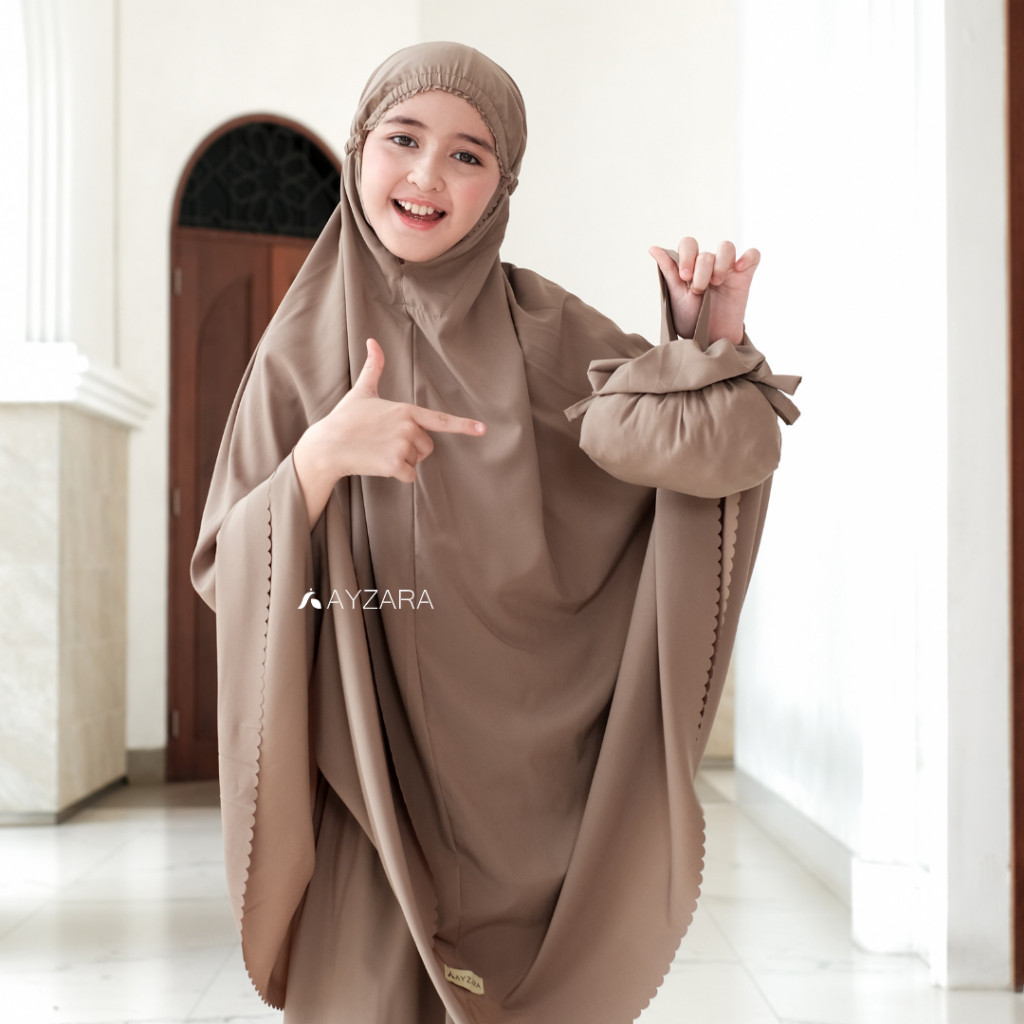 JUANXSHOP AYZARA - Mukena Anak Lite Polos Ataya Series