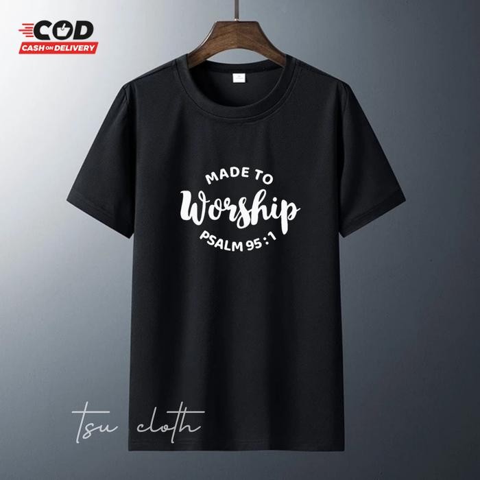 KAOS ROHANI / KAOS JESUS / BAJU ROHANI KRISTEN / BAJU KRISTEN PRIA - Hitam, S