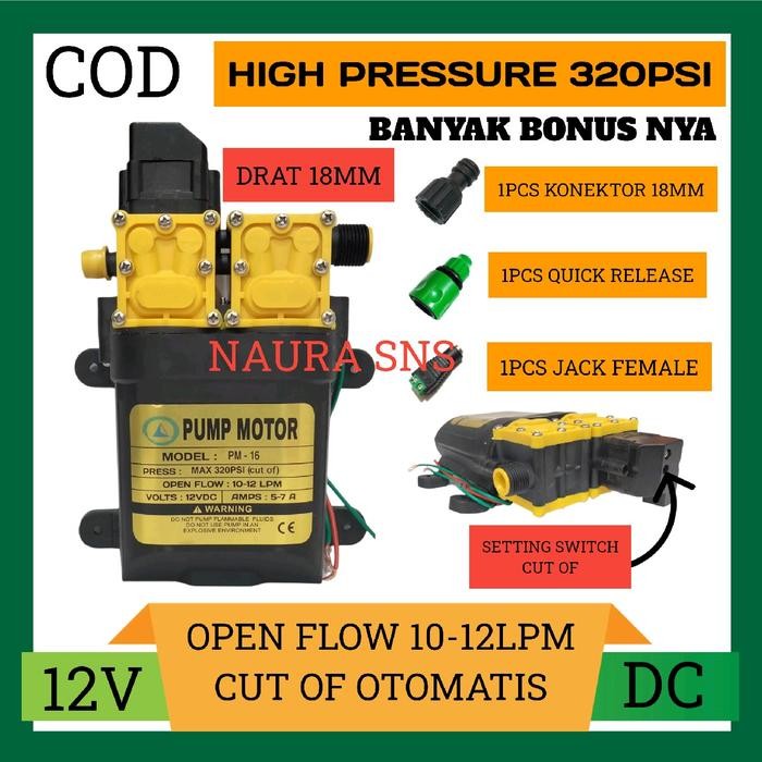 Mesin Dinamo Steam Pompa Dc 12v 320psi 12Lpm Pompa Steam High Pressure Car - Not Specified