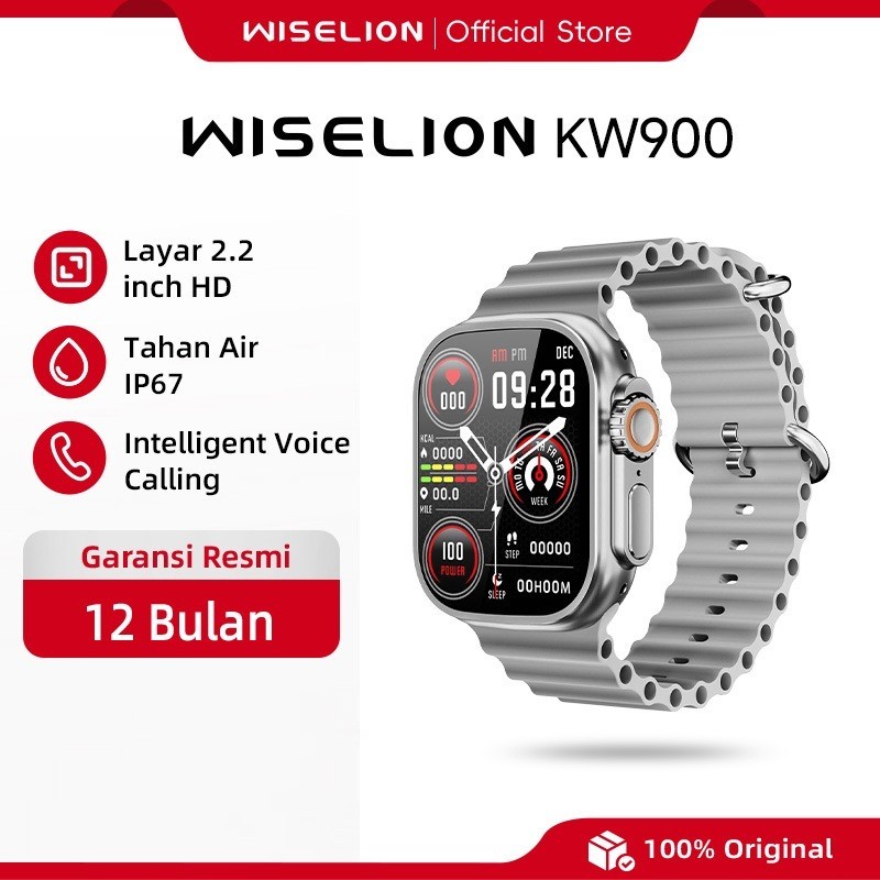 WISELION Smartwatch KW900 Ultra Jam Tangan Pintar dengan Pemantauan Kesehatan & Aktivitas Lengkap