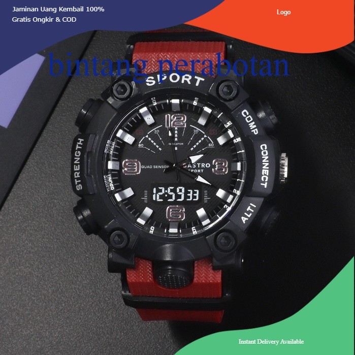 BP JAM TANGAN PRIA GASTRO SPORT JAM TANGAN ANALOG  ANTI AIR