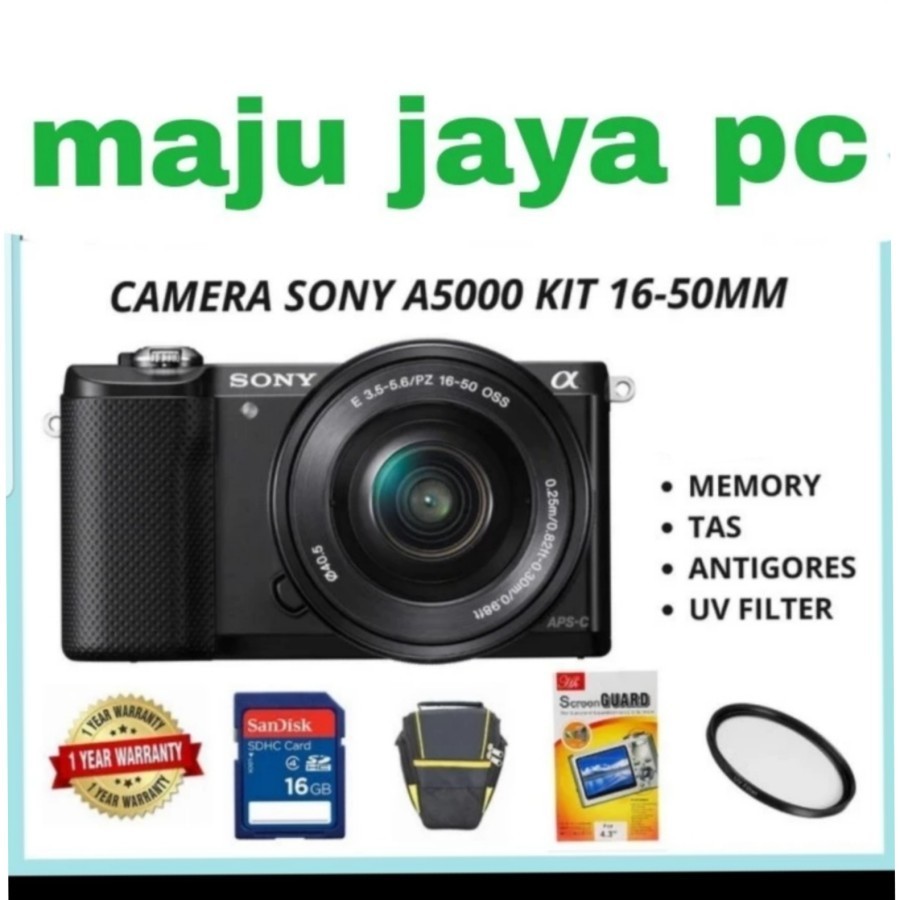 KAMERA SONY A5000 / KAMERA MIRRORLESS SONY A5000 KIT 16-50MM BARU