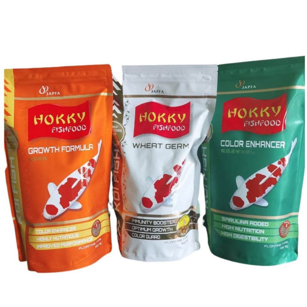 Hokky Koi Wheat Germ Spirulina Growth pelet ikan koi