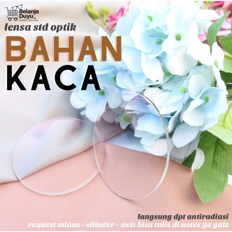 Lensa Bahan Kaca Minus-Silinder-Antiradiasi Belanjaduyu