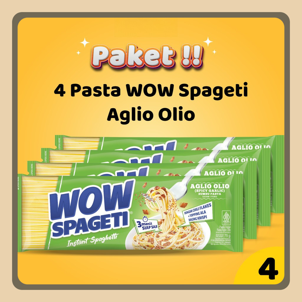 

PAKET 4 Pasta WOW Spageti Aglio Olio