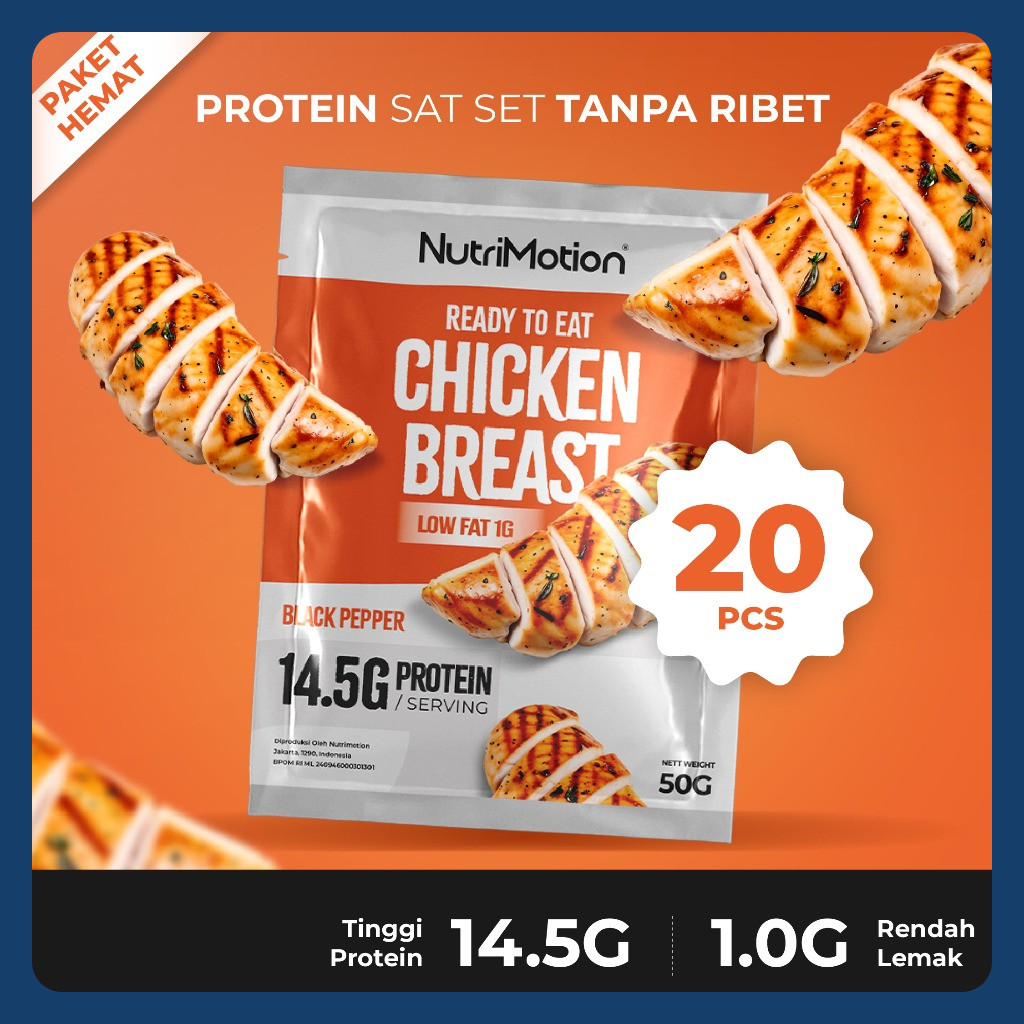 

NutriMotion Dada Ayam Tinggi Protein Ready to Eat | Rendah Lemak & Kalori Dengan Rasa Blackpepper