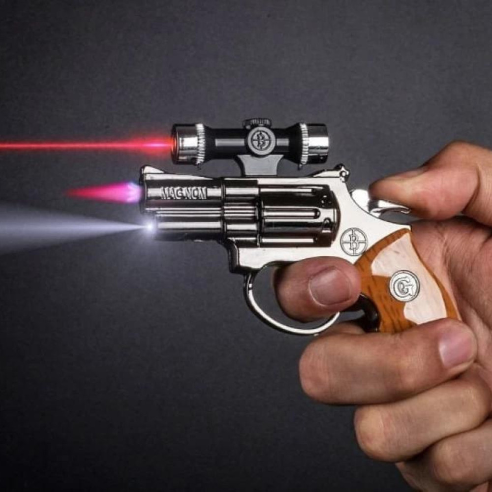 Korek Api Bara Model Revolver Mini | Korek Pistol Antik Unik Bisa Isi Ulang