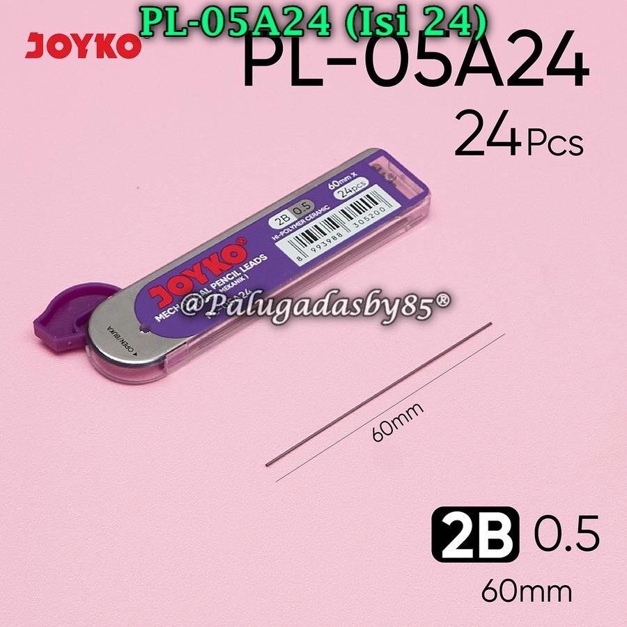 

(1 Pak/12 Tube) GROSIR Isi Pensil Mekanik JOYKO PL-05A24 2B 0.5 Pencil Lead Joyko PL-05 (Pak/12)