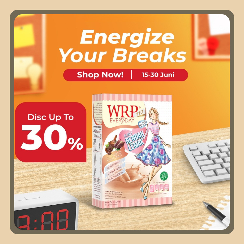 

WRP Low Fat Milk Chocolate Hazelnut 200g - Susu Rendah Lemak
