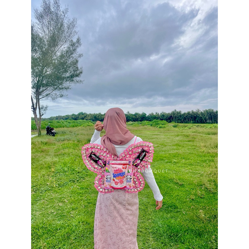 

Uk 50cm, Kupu kupu snack viral tiktok // Buket kupu kupu snack // Snack Butterfly