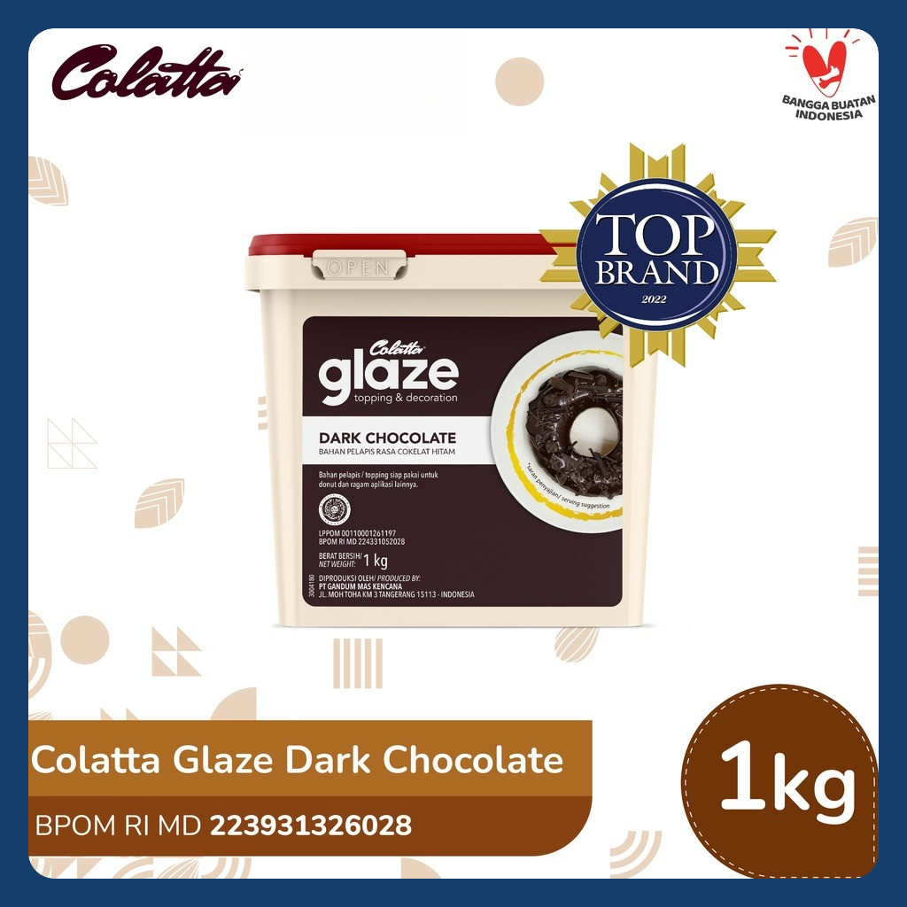 

Colatta Glaze Dark - Bahan Pelapis Rasa Coklat 1Kg