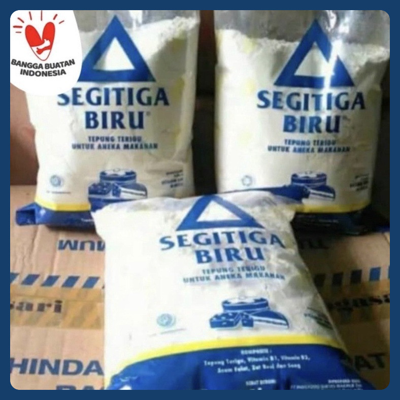 

Tepung terigu segitiga biru 1 dus isi 12