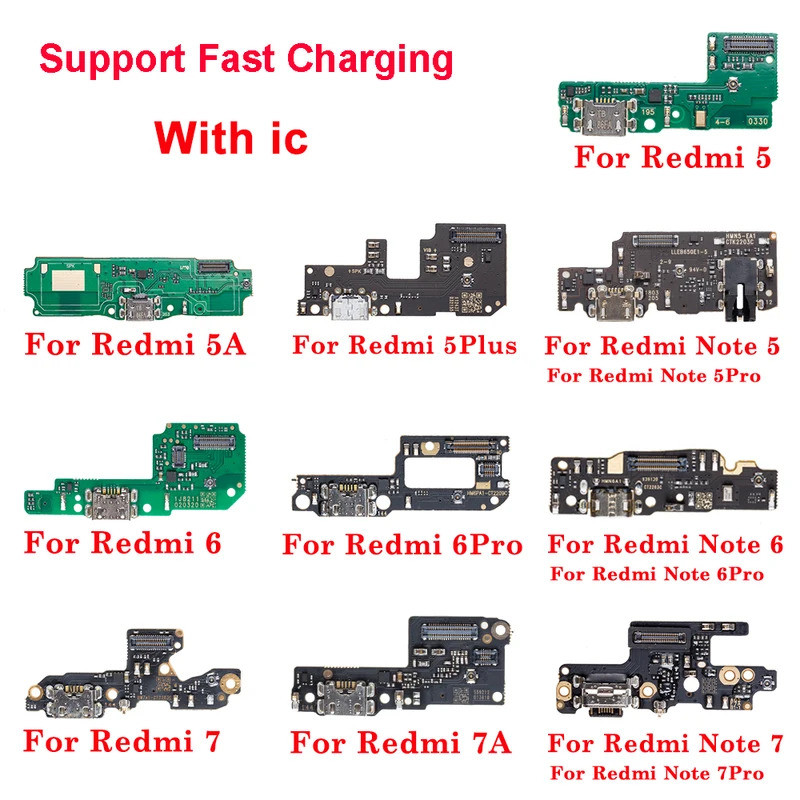

Konektor Pengisi Daya Kabel Flex Port Pengisian USB Untuk Xiaomi Redmi 5A 5 Plus 6 Pro 7 7A Note 5 6 7 Pro Pengisi Daya USB Papan Mikrofon