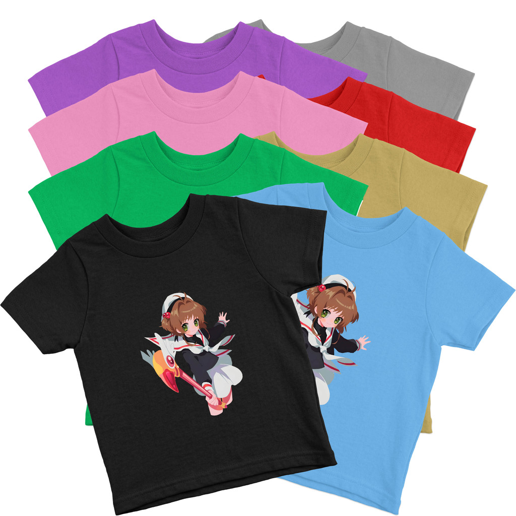 KAOS IDOLAKU Kaos Anak Umur 3-10 Tahun Anime Cardcaptor sakura