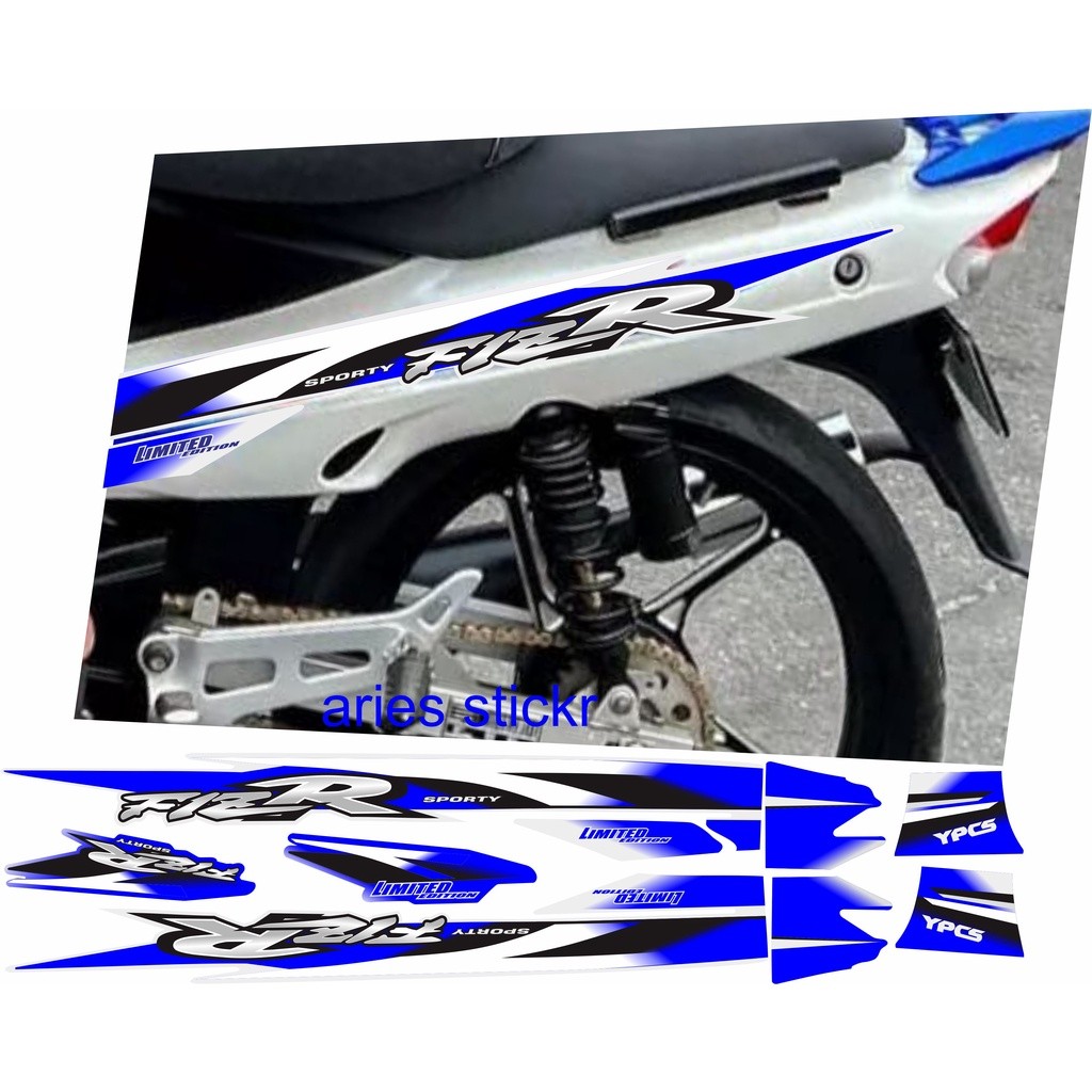 STRIPING STIKER LIS FIZ R LE BIRU PUTIH VARIASI