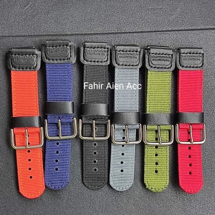 STRAP TALI JAM CANVAS KANVAS CASIO AW80 W735H TALIJAM 18MM - Hitam