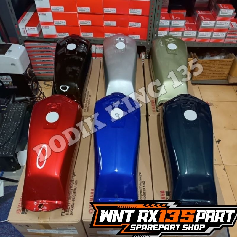 TANGKI TENGKI RX KING HITAM HIJAU MERAH BIRU SILVER GOLD ORIGINAL YAMAHA GENUINE PART
