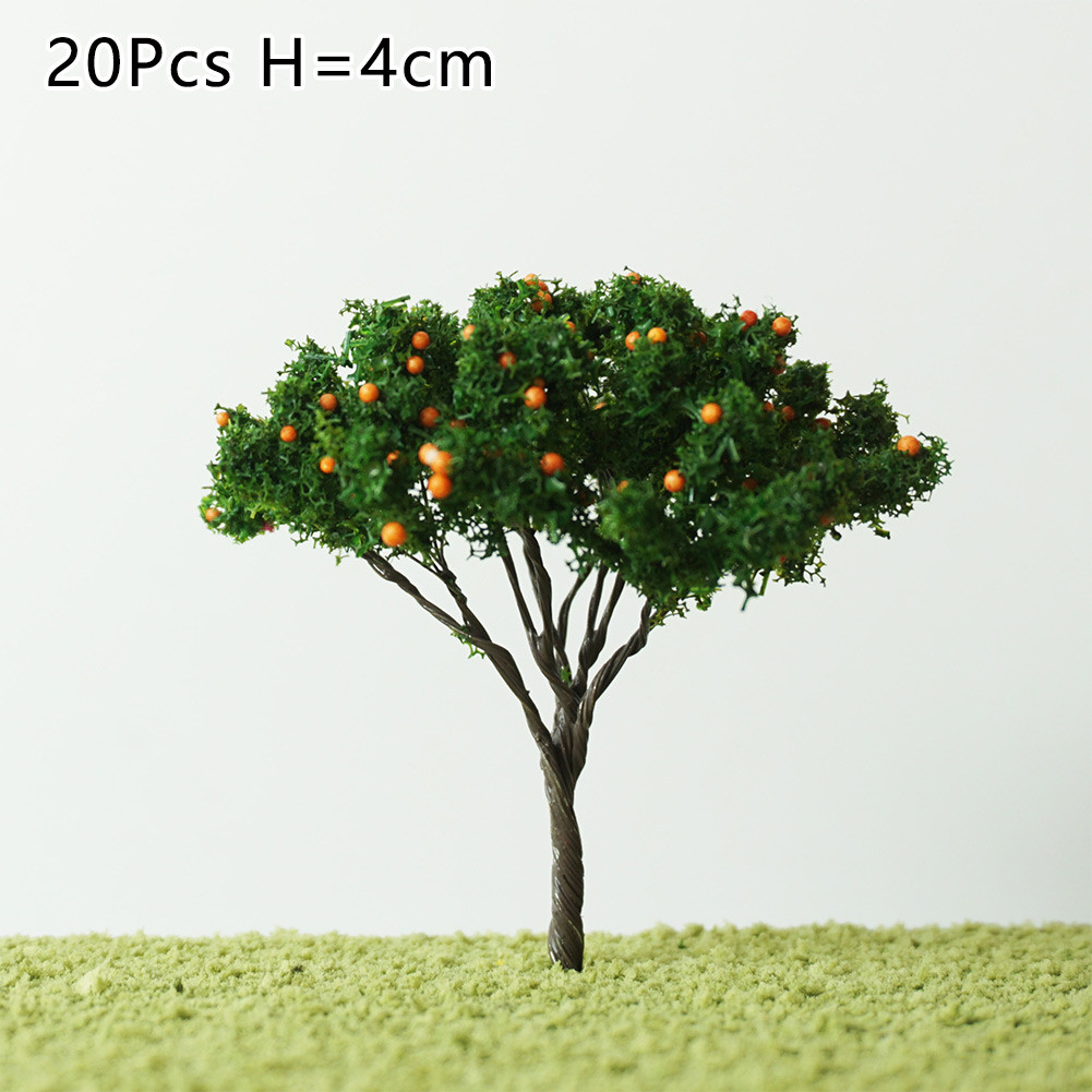 

20Pcs Model Trees Train Railroad Micro Landscape Layout Diorama Scale Tree 7cm Decorate Building Model Roadway For Kid Gift