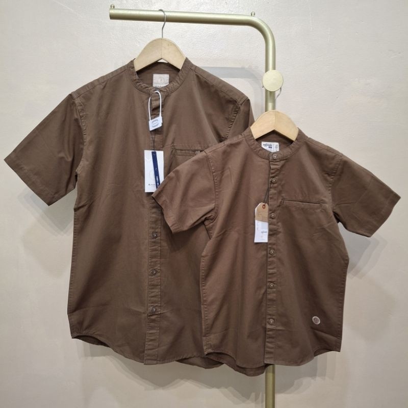 PARXETSHOP  DARK BROWN COKLAT TANAH MAHOGANY SAJUAK PREMIUM MAHOGANY BAJU KEMEJA KOKO KEMKO COUPLE P