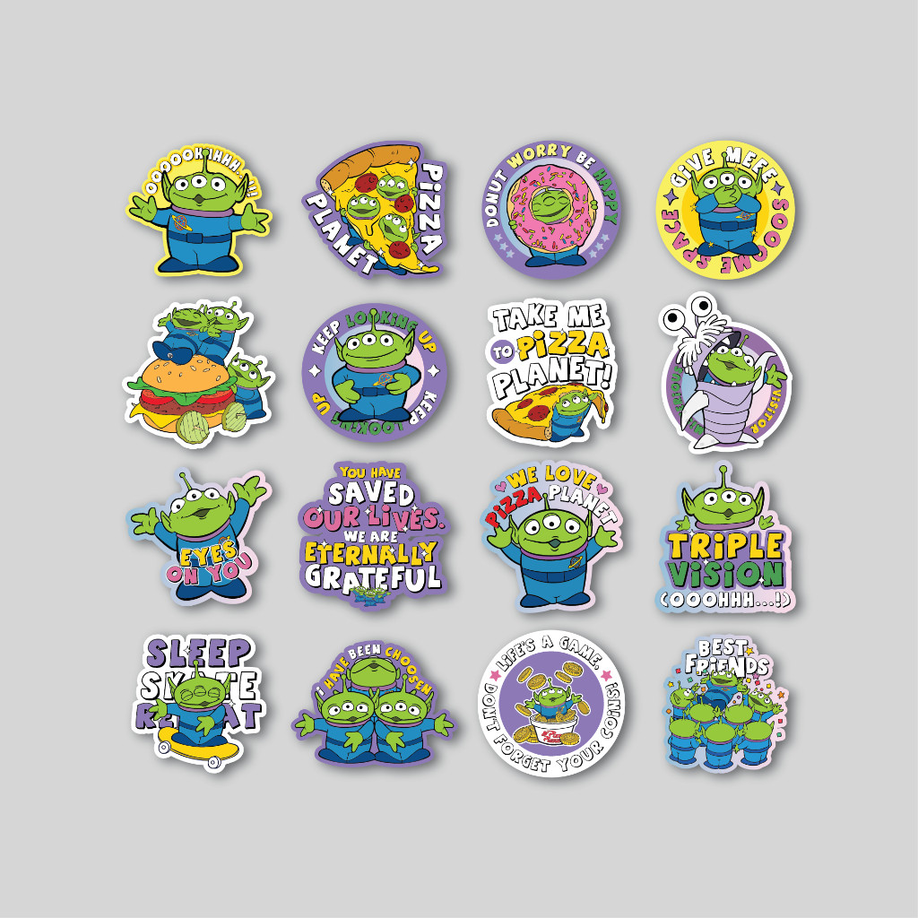 

Sticker Pack Funky Aliens Toy Story | Sticker Tumblr | Stiker Laptop Koper Helm