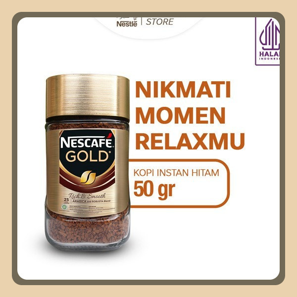 

NESCAFE GOLD Kopi Instan Kopi Hitam Jar 50gr